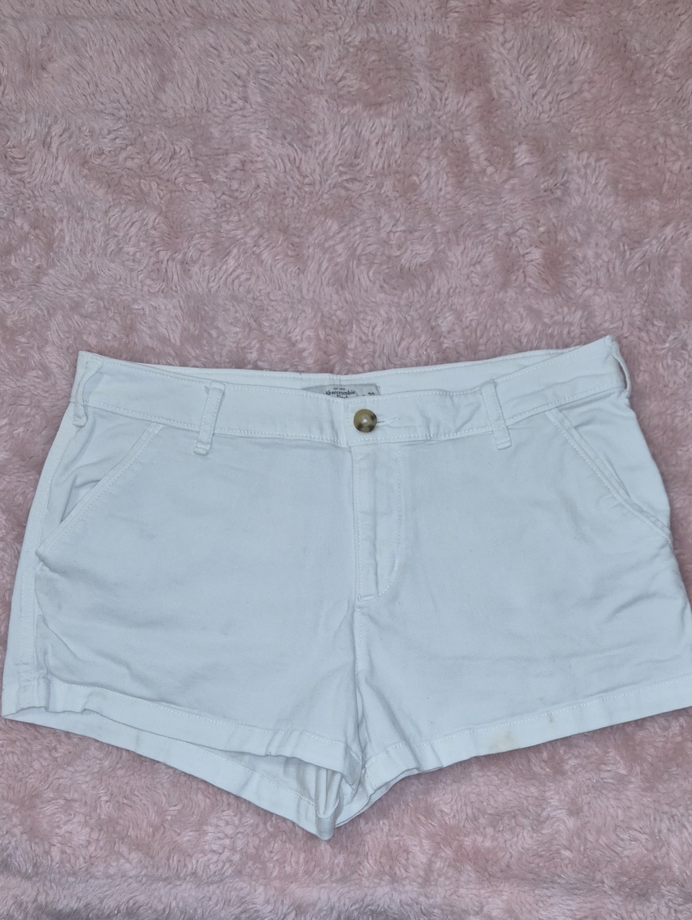 Abercrombie & Fitch White Women's Cotton Bermuda Shorts